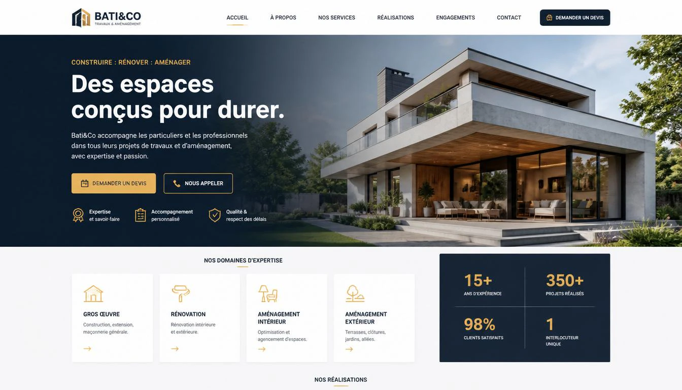 Artisan rénovation — refonte de site internet